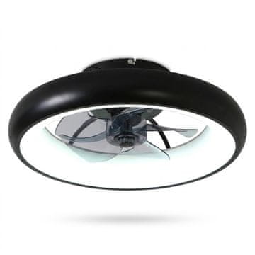 Nikcorp Moderni Stropni Ventilator 48 cm s LED Svjetiljkom 36W, Daljinskim Upravljačem i Bluetooth Aplikacijom, 6 Brzina, Tihi Rad <20 dB, Podesiva Svjetlina 3000K-6500K, Funkcija Promjene Smjera, Metal