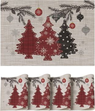 Nikcorp PVC podlošci za stol, set od 4 komada, višebojni, otporni na toplinu i gužvanje, dimenzije 30x45 cm, idealni za blagovaonicu, kuhinju, unutarnju i vanjsku upotrebu, lako održavanje, izdržljivi PVC