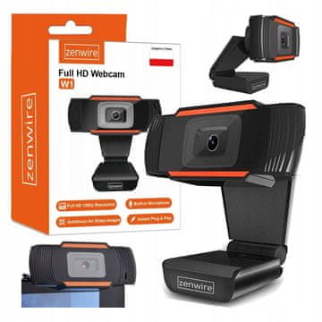 ZENWIRE Kamera internetowa Full HD 1080p s mikrofonom za Skype, konferencije i školu Zenwire W1