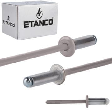 Aluminijske otvorene zakovice 4,8x12mm RAL 9007