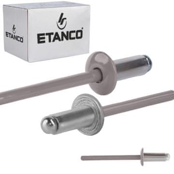 Aluminijska otvorena zakovica 4x10mm, RAL 9007