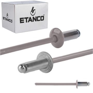 Aluminijske otvorene zakovice 3,2x6mm RAL9007