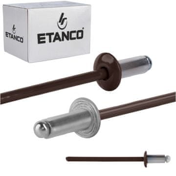 Aluminijske otvorene zakovice 3,2x6mm RAL8017