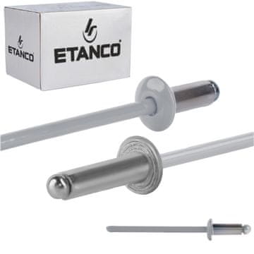 Aluminijska otvorena zakovica 3,2x8mm RAL9006
