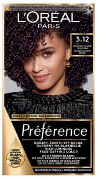 L’Oréal Loreal Preference boja za kosu - 3.12 Toronto intenzivna hladna tamno smeđa (2x60ml, 54ml)
