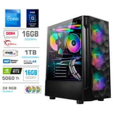 MEGA TWR S7 računalo, Intel Core i5-12600K, 16GB, SSD1TB, RTX5060Ti, FreeDOS