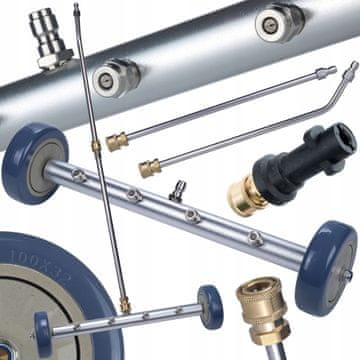 Rosfix Lancaroll KarchBay ProJet 275 podna lančana kolica na kotačićima s bajunet adapterom 1/4", za Karcher K2-K7, 4 mlaznice, spojnica i mobilna konstrukcija