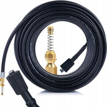 Rosfix HydroClean ProFlex 15M - Crijevo 1/4" 155bar za čišćenje cijevi s mjedenom opružnom mlaznicom | Karcher K1-K7 | 529bar max | 60°C