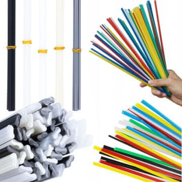 Rosfix Prowelder Kit Mini kompletni set veziva (5 vrsta - 2x PP, PE, ABS, PVC) + startni set veziva 50 kom, 5 vrsta PP PVC, u boji