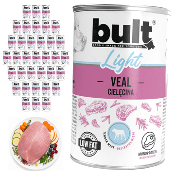 BULT BULT LIGHT mokra hrana za pse s teletinom, konzerva 36x400g, lagano probavljiva