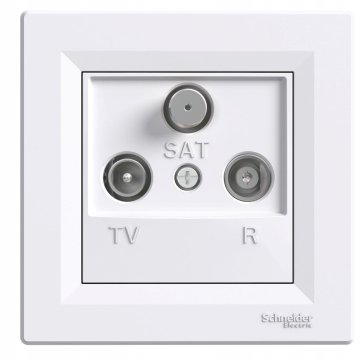 Schneider Electric ASFORA bijela krajnja RTV-SAT utičnica 1DB sa opružnim stezaljkama EPH3500121