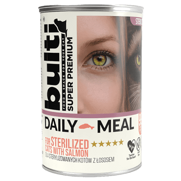BULTI Daily Meal sterilizirana mokra hrana za mačke losos s piletinom 400g