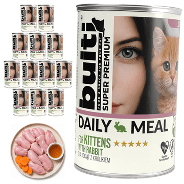 Bulti Daily Meal Kitten mokra hrana za mačiće kunić 12x400g potpuna hrana