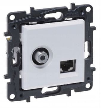 LEGRAND NILOE STEP modul bijeli s TV utičnicom tip "F" i 1x UAE Cat.6 UTP 863177