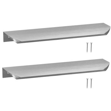 Ručica za namještaj rubna, moderna, aluminij, srebrna, 212 mm, 2 komada