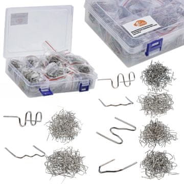 Rosfix Rosfix Spajalice za plastiku, 6 vrsta, 1800 kom. u plastičnoj kutiji