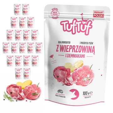 TufTuf mokra hrana za psa svinjetina krumpir vrećica 20x100g pašteta