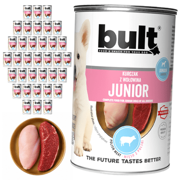 BULT BULT JUNIOR mokra hrana za pse Piletina i govedina 36x400g za štence