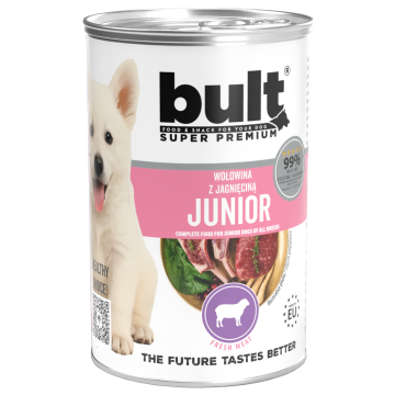 BULT BULT Junior mokra hrana za psa Govedina s janjetinom, konzerva 400g