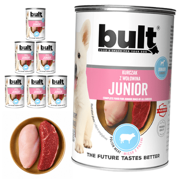 BULT BULT JUNIOR mokra hrana za pse Piletina i govedina 6x400g Za štenad