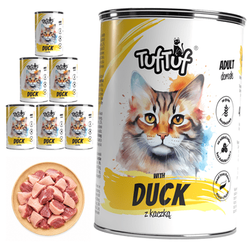TufTuf mokra hrana za mačke, patka, konzerva 6x400g, mljeveno meso