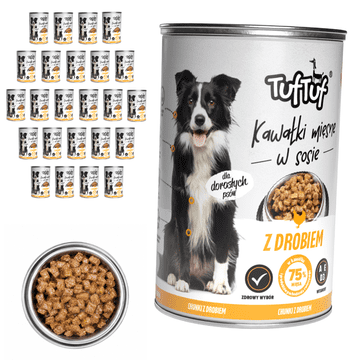 TufTuf mokra hrana za pse Perad konzerva 24x1250g Komadići u umaku
