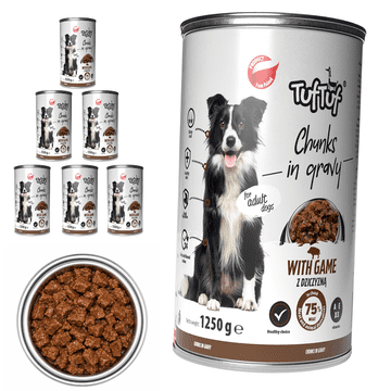 TufTuf mokra hrana za psa divljač konzerva 6x1250g komadi u umaku