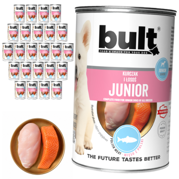 BULT BULT JUNIOR mokra hrana za pse Piletina i losos 24x400g Za štenad