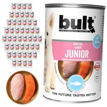 BULT BULT JUNIOR mokra hrana za pse piletina i losos 48x400g za štence