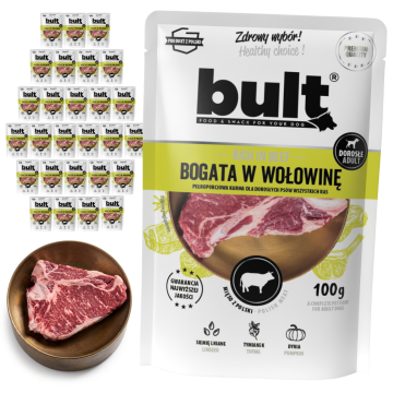 BULT BULT mokra hrana za pse govedina, vrećica 30x100g, potpuna hrana