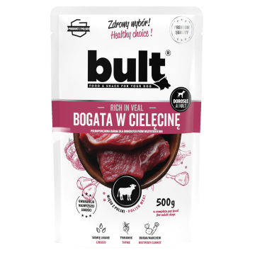 BULT BULT mokra hrana za pse, teletina, vrećica 500g, potpuna obroka