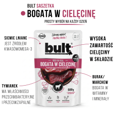 BULT BULT mokra hrana za pse, teletina, vrećica 500g, potpuna obroka