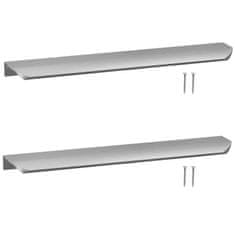 Ručica za namještaj rubna moderna aluminij srebrna 276 mm 2 kom