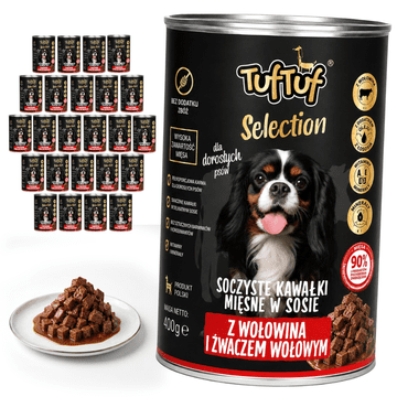 TufTuf Selection mokra hrana za pse govedina, konzerva 24x415g