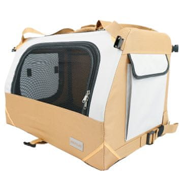 Mersjo Mersjo Outlander torba transporter za mačke i pse sklopiva 40x60x40 cm smeđa