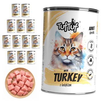 TufTuf mokra hrana za mačke puretina konzerva 12x400g pašteta