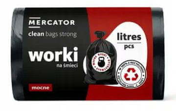 MERCATOR MEDICAL Jake vreće za smeće 35 litara 50 komada, crne, s perforacijom