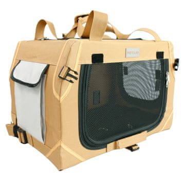 Mersjo Mersjo Adventure torba transporter za pse i mačke sklopiva smeđa 33x50x33cm