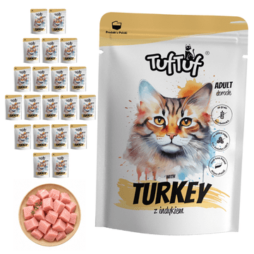 TufTuf mokra hrana za mačke puretina vrećica 20x100g pašteta