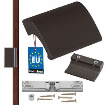 Pochwyt balk aluminijski de luxe RAL 8019 smeđi sa zatvaračem