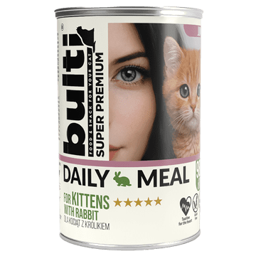 BULTI Daily Meal Kitten mokra hrana za mačiće, kunić, 400g