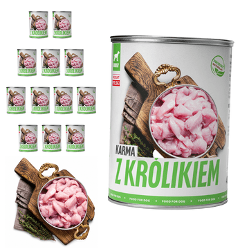 TufTuf mokra hrana za psa Kunić konzerva 12x800g Mielonka