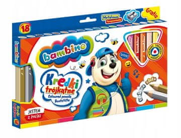 Školske bojice BAMBINO 18 boja Jumbo trokutaste 12 KOL