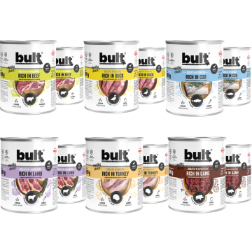 BULT BULT mokra hrana za pse, mix okusa, konzerva 12x800g