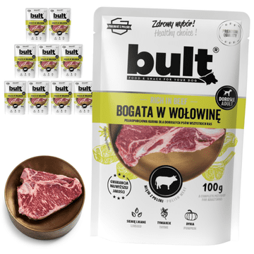 BULT BULT mokra hrana za pse, govedina, vrećica 10x100 g