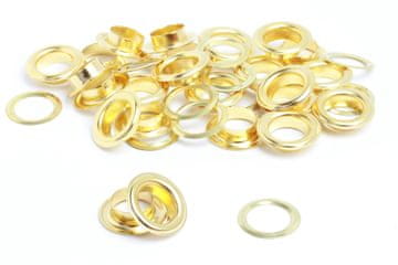 Nehrđajuće okice za remenare 14 mm 50 komada zlatne