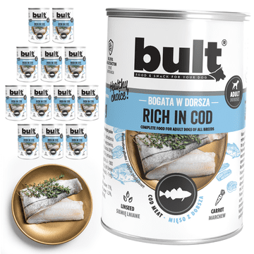 BULT BULT mokra hrana za psa, bakalar, konzerva 12x400g