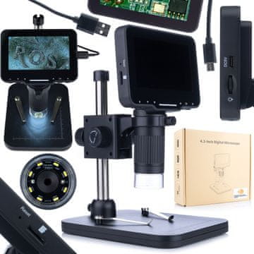 Rosfix Digitalni mikroskop sa zaslonom od 4,3" LP043-Z01C