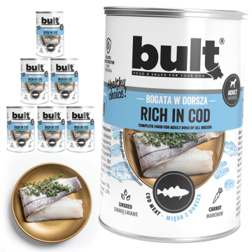 BULT BULT mokra hrana za psa, bakalar, konzerva 6x400g