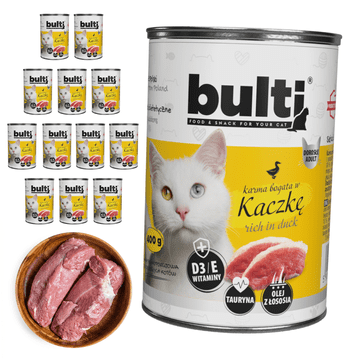 BULTI mokra hrana za mačke patka konzerva 12x400g
